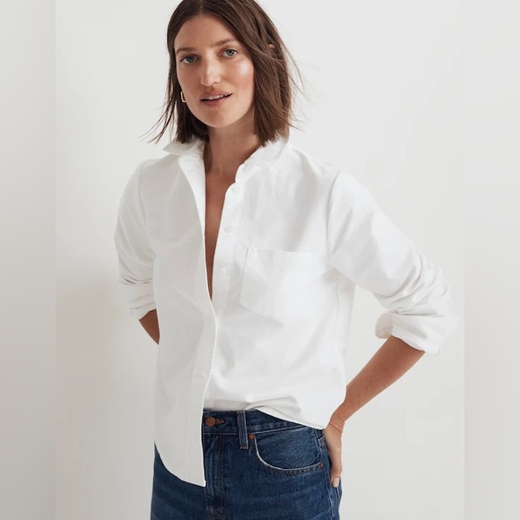 Madewell Tops - NWT Madewell Oxford Button-Up Shrunken Shirt